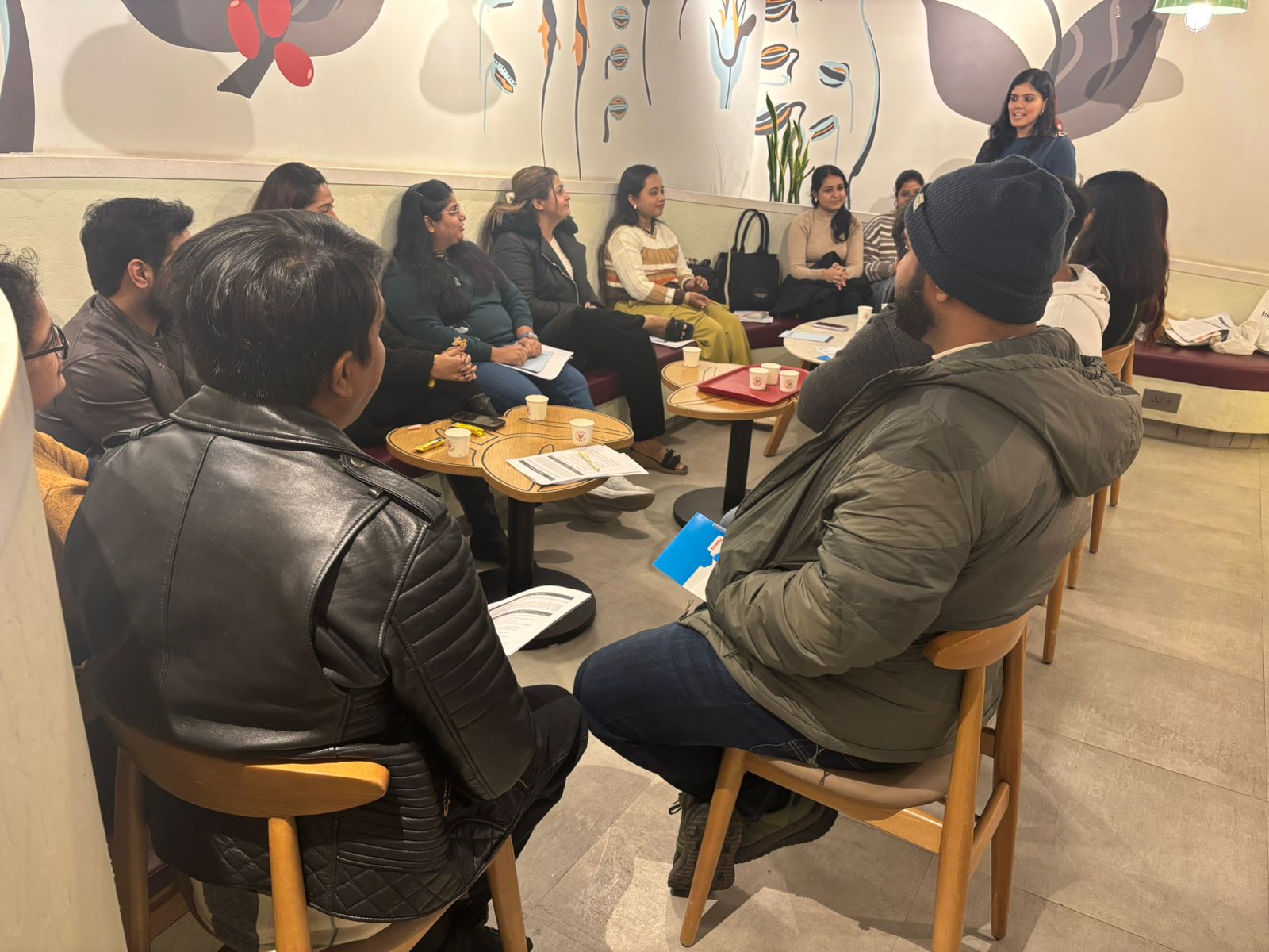 Interactive circle discussion during a workshop